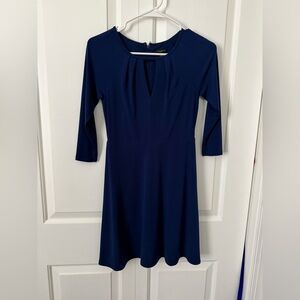 Ann Taylor Midnight Blue Long Sleeve Dress